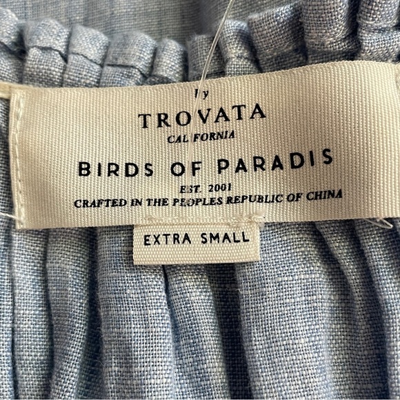 Trovata Birds of Paradis blue shift dress XS - Picture 8 of 9